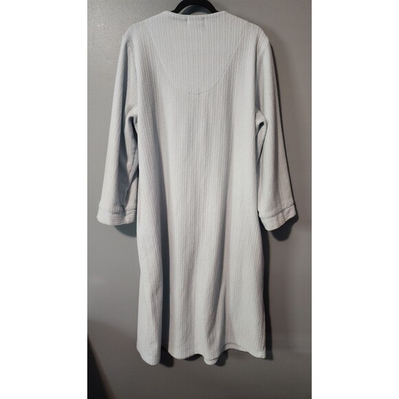 Miss Elaine Full Zip Terry Robe Sz XL Light Blue - Picture 7 of 11